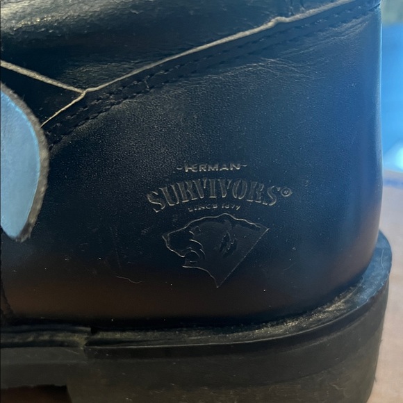 Men's Black Leather Buckle Boots - Picture 6 of 10